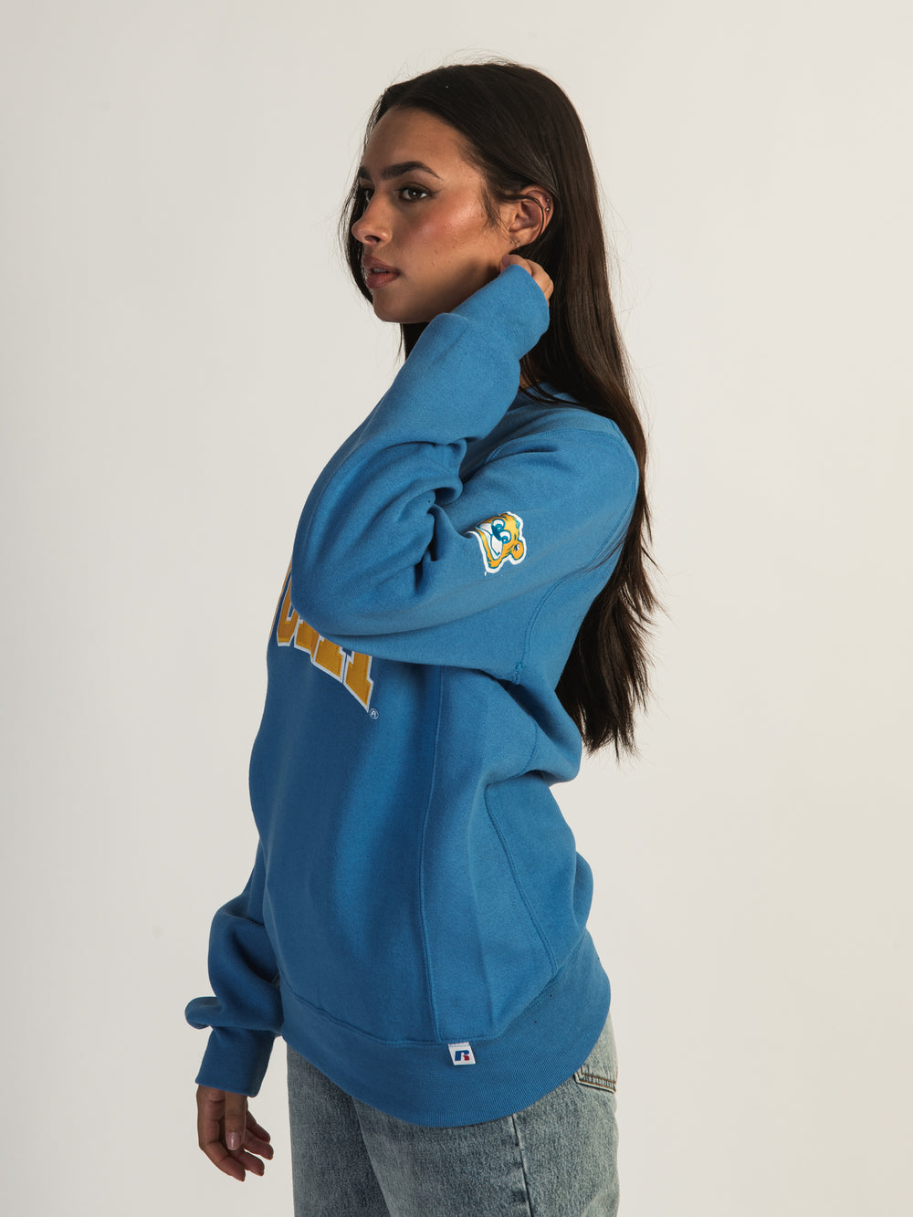 NCAA UCLA SLEEVE EMBROIDERED CREW