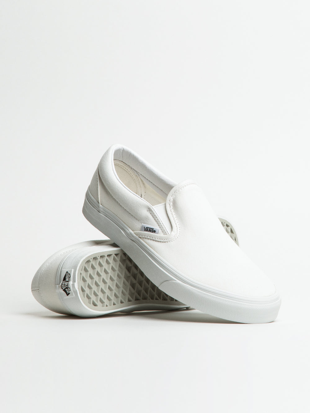 WOMENS VANS CLASSIC SLIP-ON TRUE WHITE CANVAS SHOES