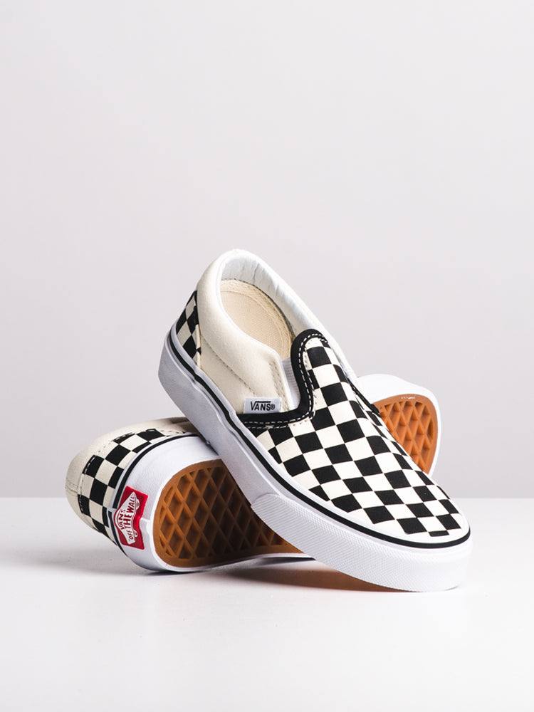 Vans Snow buy boots kids slip-On checkered black white 3