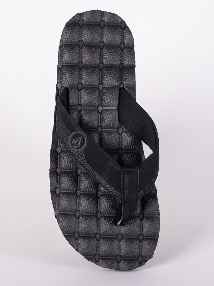 MENS VOLCOM RECLINER BLACK DESTRUCTO SANDALS